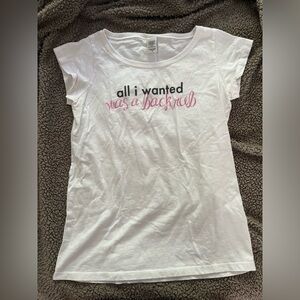 Maternity Tee Shirt with Funny Saying. Cafe Press. Small. White. EUC.